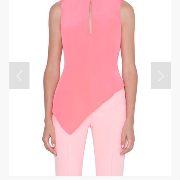 Akris Vibrant Pink Asymmetrical Blouse - Picture 1 of 4